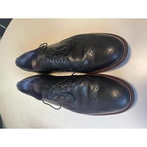 Men's Cassiuss Wingtip Brogue Dress Shoes - Classic Black Leather Ted Baker